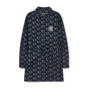 women’s denim long shirt dress from the cube monogram blue denim [bnwt]