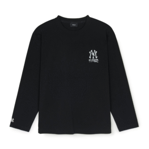 t shirt mega logo long sleeve new york yankees black [bnwt]